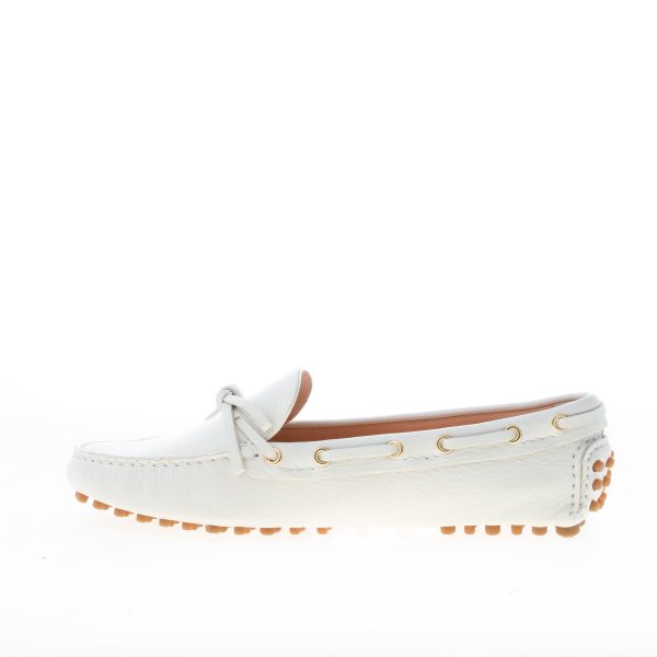 CAR SHOE donna mocassino driving in pelle TALCO con laccetto. Suola gommini - immagine 5