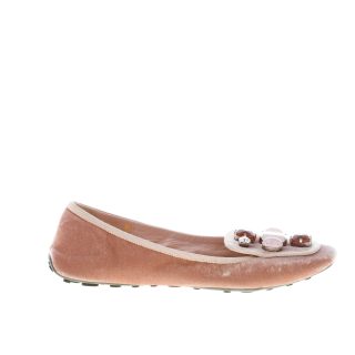 CAR SHOE donna ballerina in velluto ROSA con pietre. Suola gomma