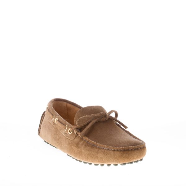 CAR SHOE uomo mocassino driving in camoscio SIGARO con laccetto - immagine 2