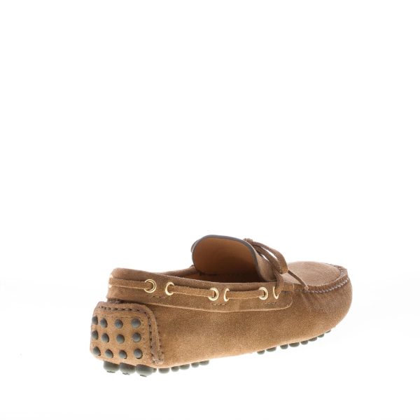 CAR SHOE uomo mocassino driving in camoscio SIGARO con laccetto - immagine 3