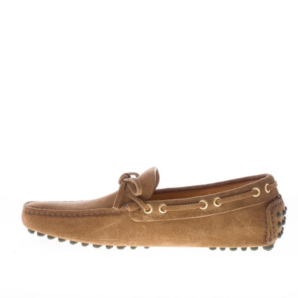 CAR SHOE uomo mocassino driving in camoscio SIGARO con laccetto - immagine 5