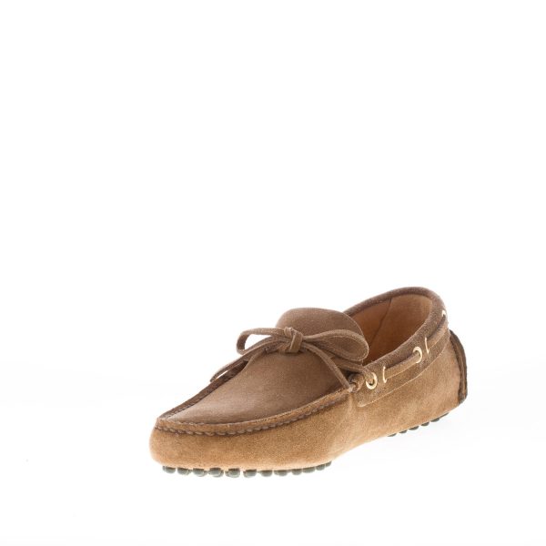 CAR SHOE uomo mocassino driving in camoscio SIGARO con laccetto - immagine 6