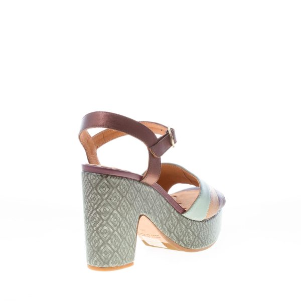 CHIE MIHARA donna sandalo Yeva con fasce in pelle MULTICOLORE e platfrom. Tacco 9 cm - immagine 3