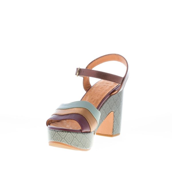CHIE MIHARA donna sandalo Yeva con fasce in pelle MULTICOLORE e platfrom. Tacco 9 cm - immagine 6