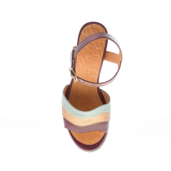 CHIE MIHARA donna sandalo Yeva con fasce in pelle MULTICOLORE e platfrom. Tacco 9 cm - immagine 7