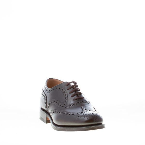CHURCH'S uomo Burwood scarpa oxford full brogue in vitello spazzolato EBANO light - immagine 2