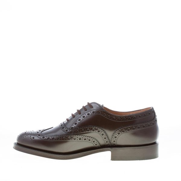 CHURCH'S uomo Burwood scarpa oxford full brogue in vitello spazzolato EBANO light - immagine 5