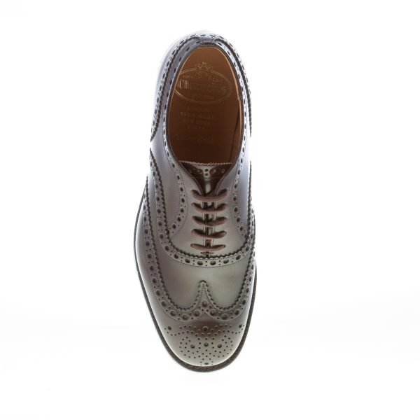 CHURCH'S uomo Burwood scarpa oxford full brogue in vitello spazzolato EBANO light - immagine 7