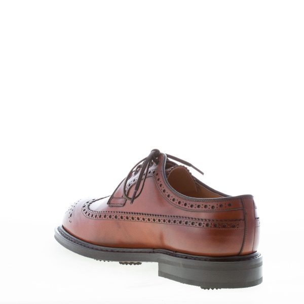 CHURCH'S uomo SWING scarpa derby wingtip brogues in pelle MARRONE NOCE. Suola in gomma - immagine 4