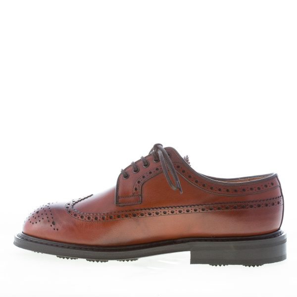 CHURCH'S uomo SWING scarpa derby wingtip brogues in pelle MARRONE NOCE. Suola in gomma - immagine 5