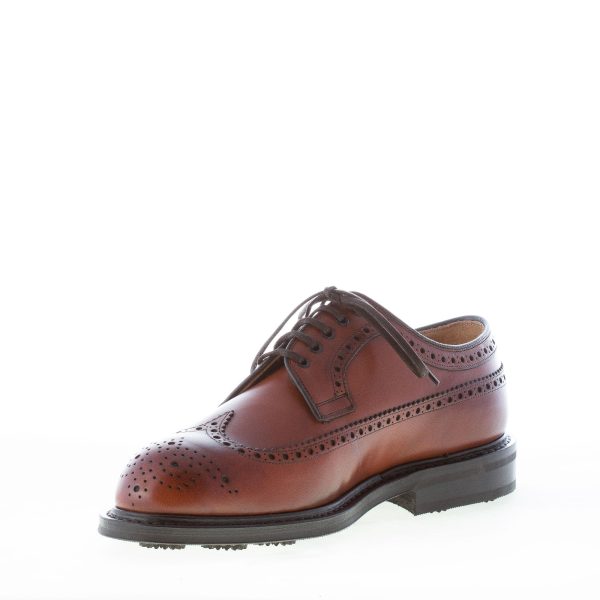 CHURCH'S uomo SWING scarpa derby wingtip brogues in pelle MARRONE NOCE. Suola in gomma - immagine 6