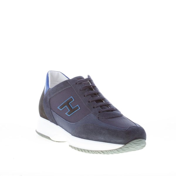 HOGAN uomo Interactive sneaker in camoscio e tessuto BLU più azzurro - immagine 2