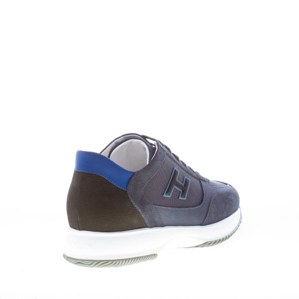 HOGAN uomo Interactive sneaker in camoscio e tessuto BLU più azzurro - immagine 3