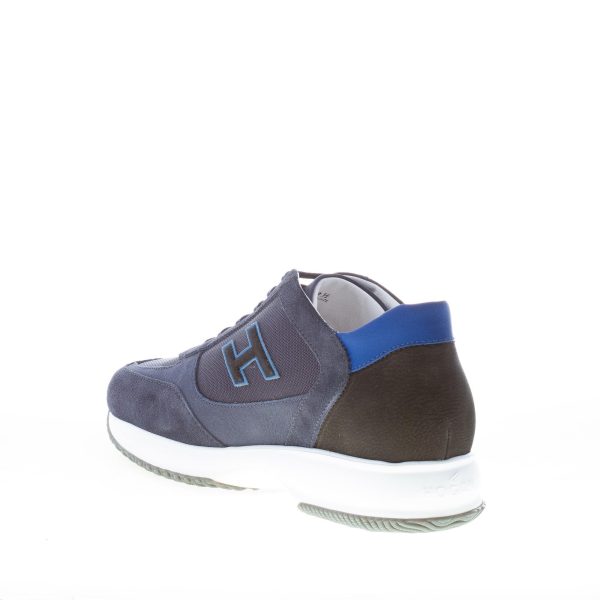 HOGAN uomo Interactive sneaker in camoscio e tessuto BLU più azzurro - immagine 4