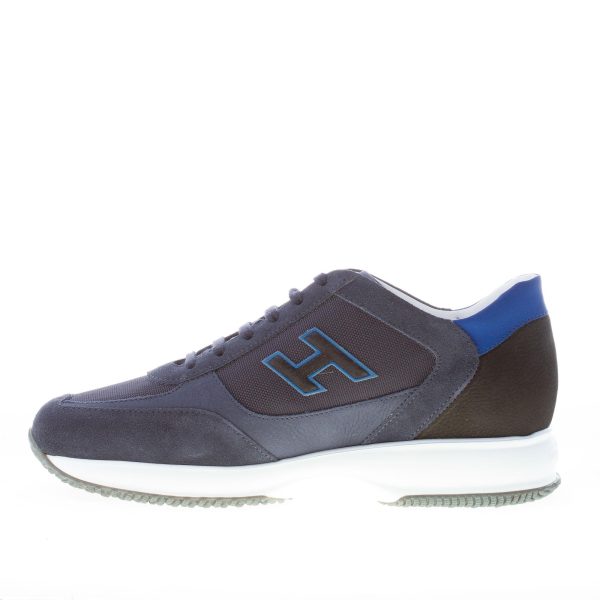HOGAN uomo Interactive sneaker in camoscio e tessuto BLU più azzurro - immagine 5