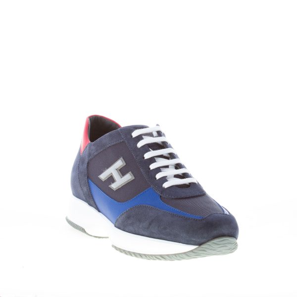 HOGAN uomo Interactive sneaker in camoscio e tessuto BLU più COBALTO - immagine 2