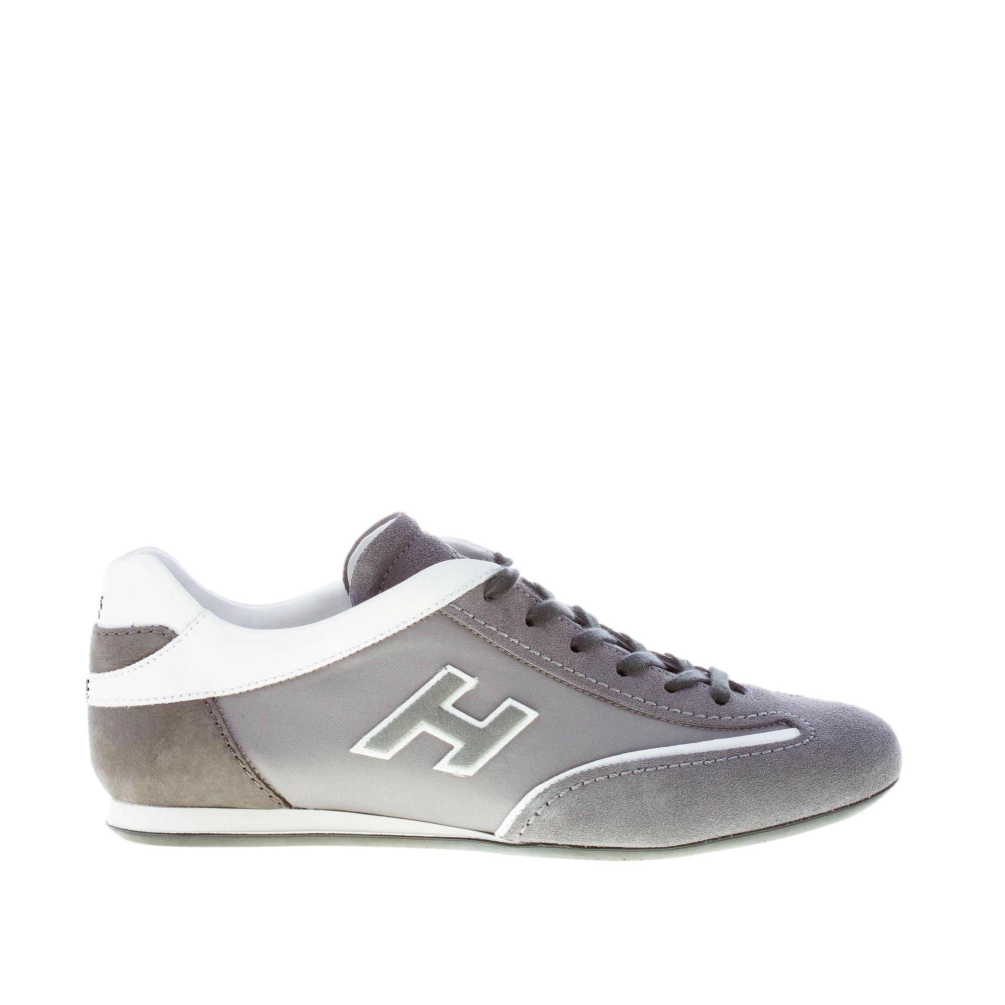 HOGAN uomo OLYMPIA sneaker in camoscio e tessuto GRIGIO più bianco | Strike  Calzature