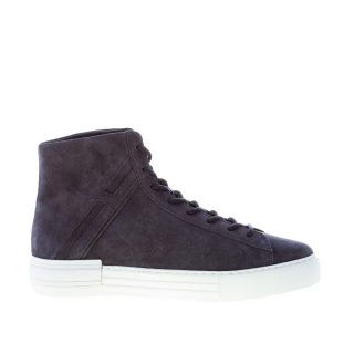 HOGAN uomo sneaker alta Rebel H526 in camoscio BLU