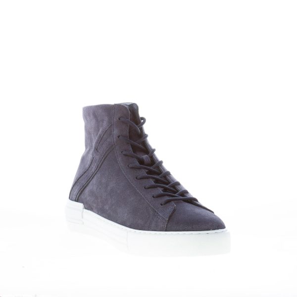 HOGAN uomo sneaker alta Rebel H526 in camoscio BLU - immagine 2