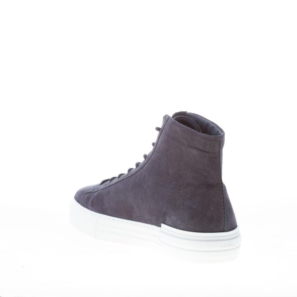 HOGAN uomo sneaker alta Rebel H526 in camoscio BLU - immagine 4