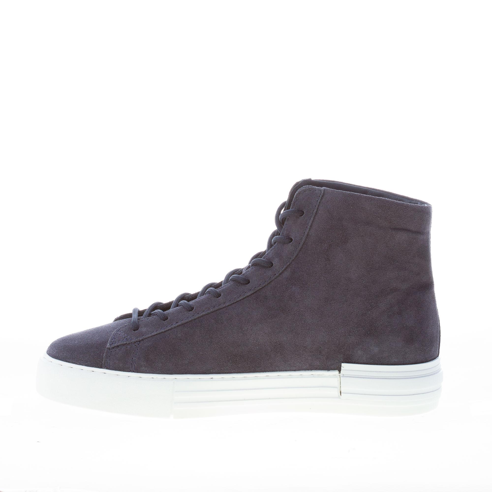 HOGAN uomo sneaker alta Rebel H526 in camoscio BLU Strike Calzature