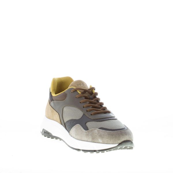 HOGAN uomo Hyperlight sneaker in nabuk tessuto e pelle VERDE più grigio - immagine 2