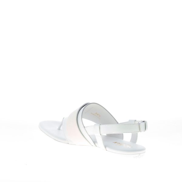 HOGAN donna H257 infradito Valencia in pelle BIANCO con accessorio metal - immagine 4