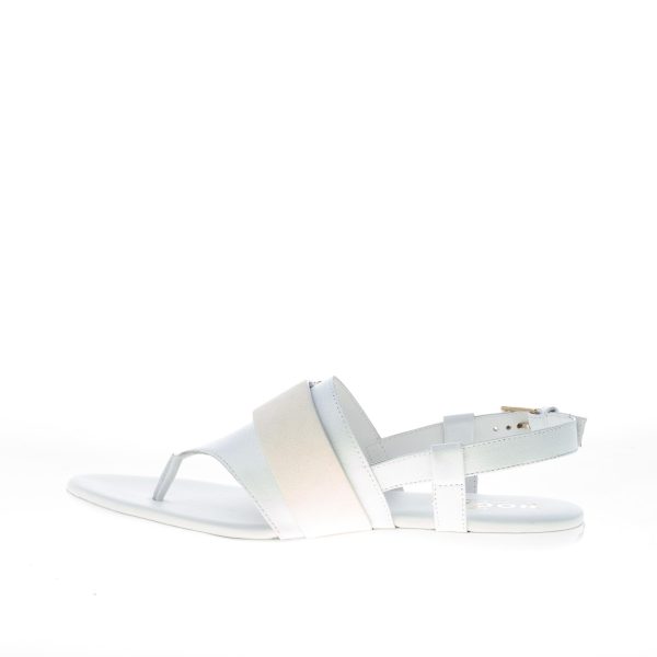 HOGAN donna H257 infradito Valencia in pelle BIANCO con accessorio metal - immagine 5