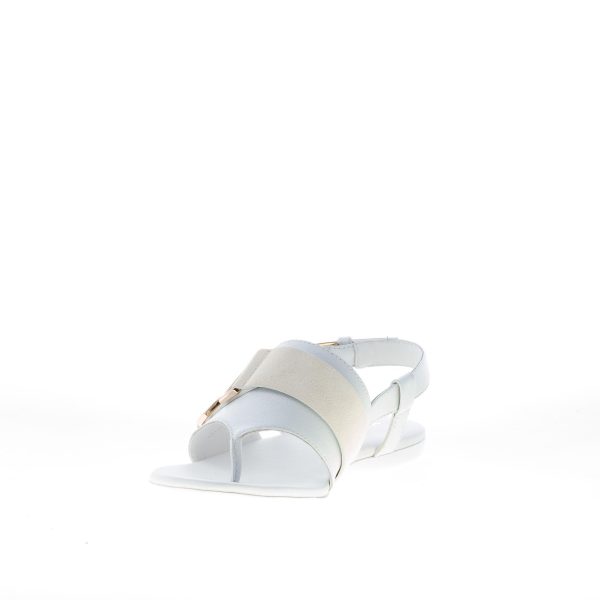 HOGAN donna H257 infradito Valencia in pelle BIANCO con accessorio metal - immagine 6