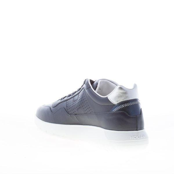 HOGAN donna Interactive Cube sneaker in pelle BLU più argento - immagine 4