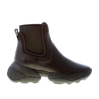 HOGAN donna stivaletto Interaction Chelsea in pelle NERO. Suola oversize
