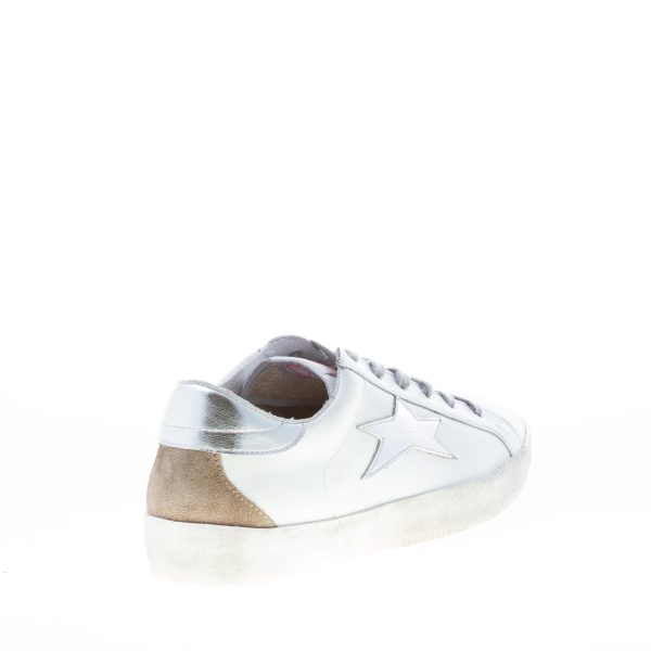 ISHIKAWA donna sneaker LOW PLUS LIM 1870 in pelle BIANCO più oro - immagine 3
