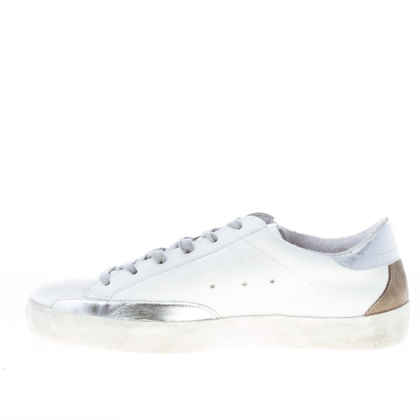 ISHIKAWA donna sneaker LOW PLUS LIM 1870 in pelle BIANCO più oro - immagine 5
