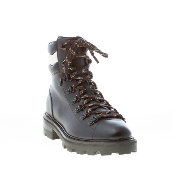 JIMMY CHOO donna scarponcino trekking Eshe Flat in pelle NERO e latte - immagine 2