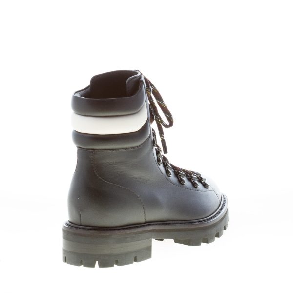 JIMMY CHOO donna scarponcino trekking Eshe Flat in pelle NERO e latte - immagine 3