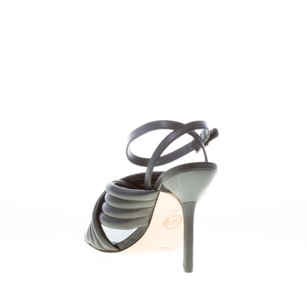 MICHAEL KORS donna sandalo Royce in pelle NERO con fasce incrociate e cinturino alla caviglia. Tacco 10,5 cm - immagine 4