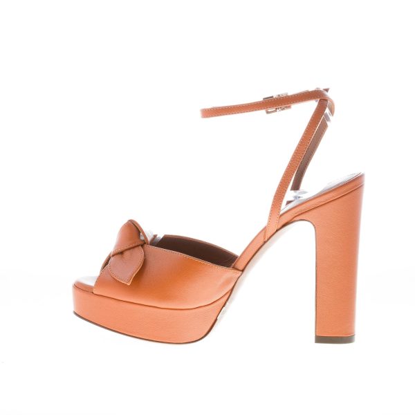 L'AUTRE CHOSE donna sandalo in nappa RUGGINE con fiocco décor e platform. Tacco 11 cm - immagine 5