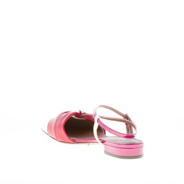 L'AUTRE CHOSE donna slingback con fiocco in vernice e nappa BIANCO e fuxia. Tacco 2,5 cm - immagine 4