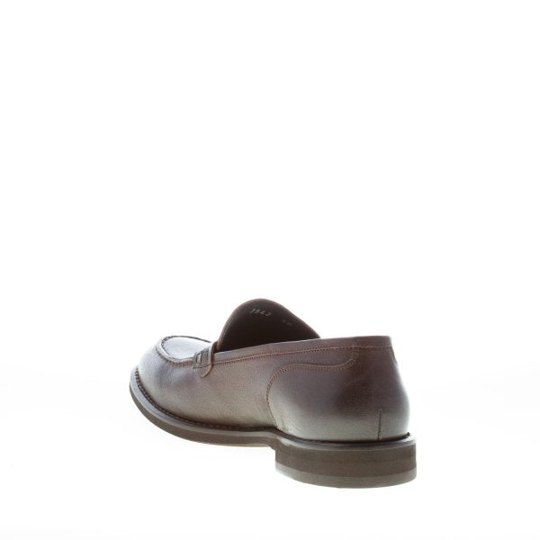 MARINI uomo mocassino in pelle di bufalo TESTA DI MORO con nappine. Suola micro - immagine 4