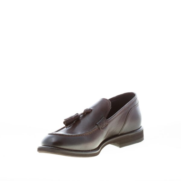 MARINI uomo mocassino in pelle di bufalo TESTA DI MORO con nappine. Suola micro - immagine 6