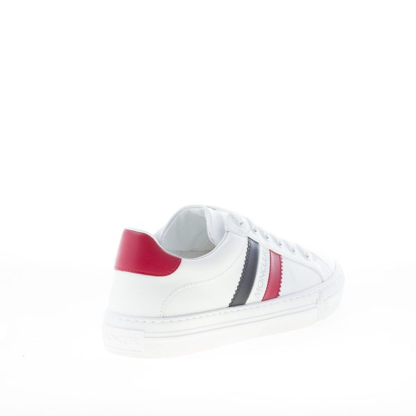 MONCLER donna sneaker Ariel in pelle BIANCO con bande colorate - immagine 3
