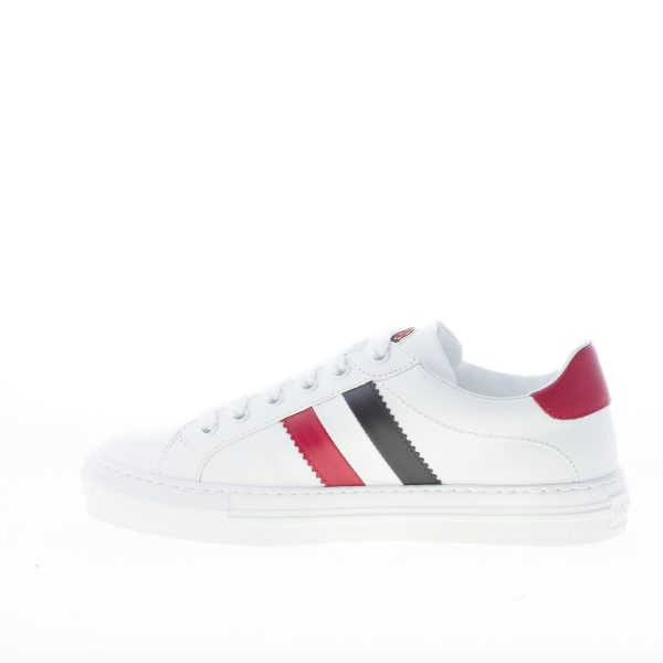 MONCLER donna sneaker Ariel in pelle BIANCO con bande colorate - immagine 5