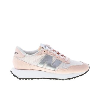 NEW BALANCE donna sneaker 237 in camoscio e tessuto mesh ROSA più argento