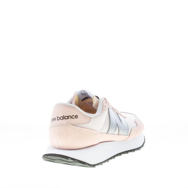 NEW BALANCE donna sneaker 237 in camoscio e tessuto mesh ROSA più argento - immagine 3