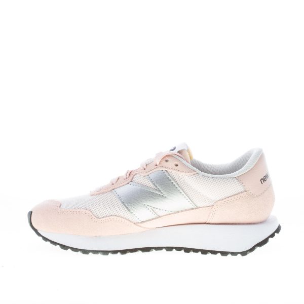 NEW BALANCE donna sneaker 237 in camoscio e tessuto mesh ROSA più argento - immagine 5