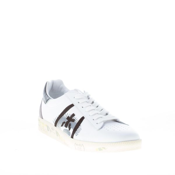 PREMIATA uomo sneaker ANDY 3899 in pelle BIANCO più nero e verde - immagine 2