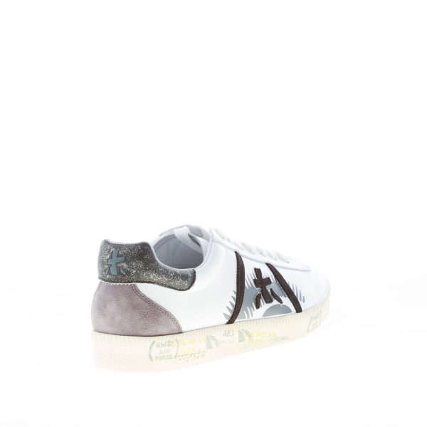 PREMIATA uomo sneaker ANDY 3899 in pelle BIANCO più nero e verde - immagine 3