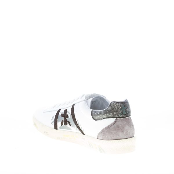 PREMIATA uomo sneaker ANDY 3899 in pelle BIANCO più nero e verde - immagine 4