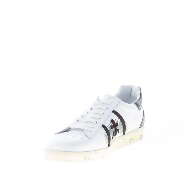 PREMIATA uomo sneaker ANDY 3899 in pelle BIANCO più nero e verde - immagine 6