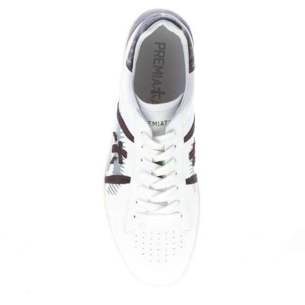 PREMIATA uomo sneaker ANDY 3899 in pelle BIANCO più nero e verde - immagine 7